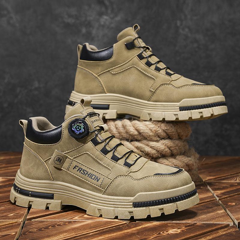 New Men's Mid-Cut Hiking Boots | Versatile Comfort & Fashion Thick-Sole | Outdoor Trekking & Daily Casual Sports Shoe