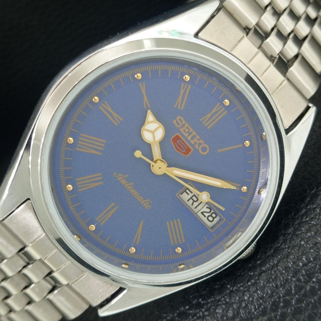 

JAPAN VINTAGE REFURBISHED SEIKO 5 AUTOMATIC 6309A MENS BLUE DIAL WATCH a442122-1