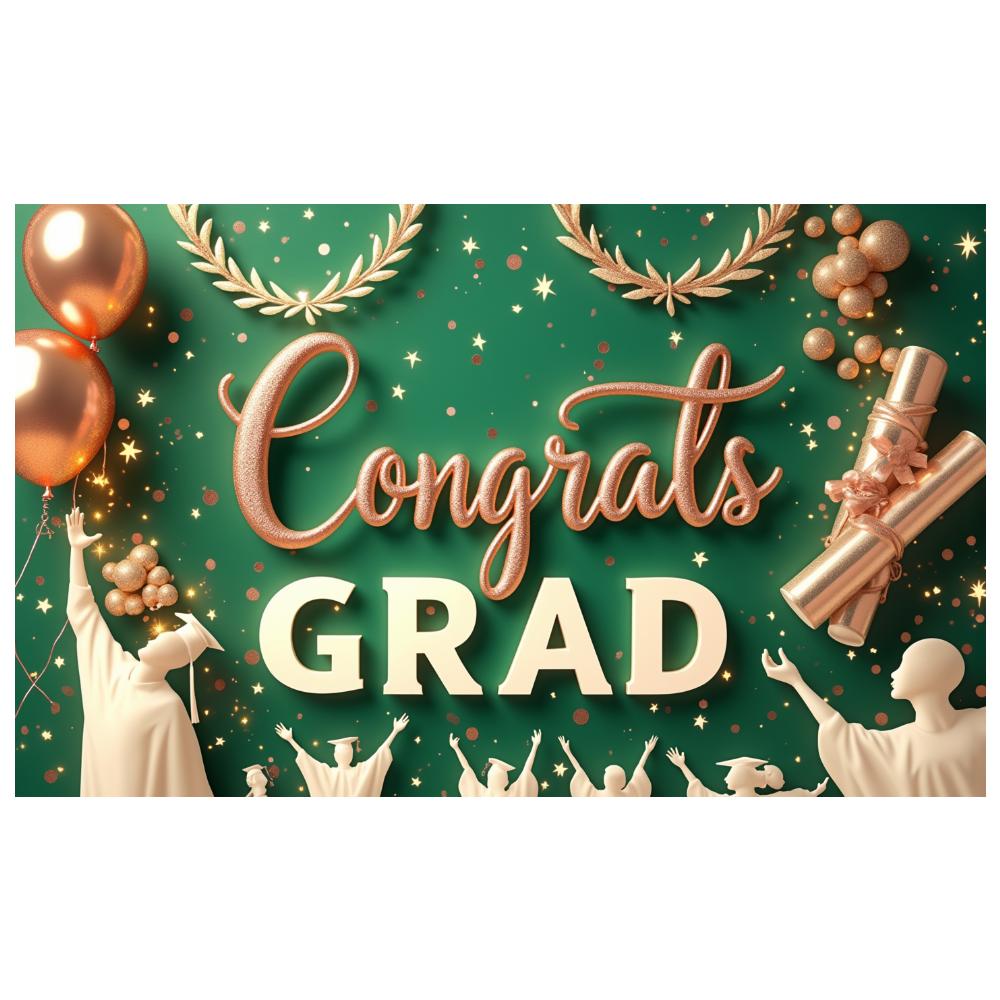 Graduation Party Graduation Cap Theme Event Banner Graduation Celebration Festive Lights For Party Backdrop Indoor Decoration