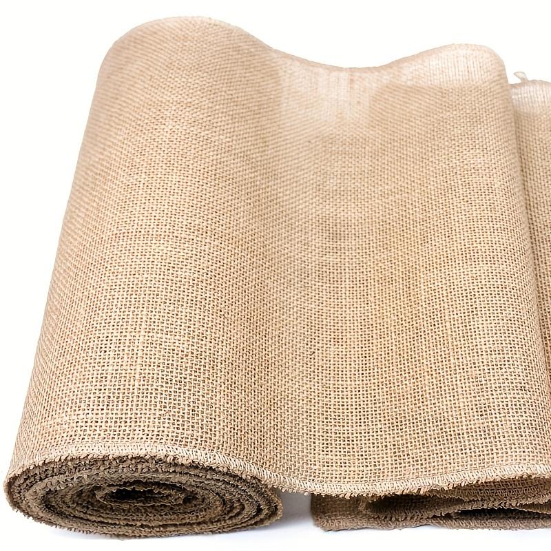 Natural Beige Jute Burlap Roll 15cm×2m, Vintage Fabric for Wedding, Christmas Decor, Chair Sashes & DIY Projects