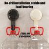 Transparent Suction Cup Hook, No-drill, No-trace, Rotating Adhesive for Bathroom Doors, Wall-mounted for Towels and Clothes