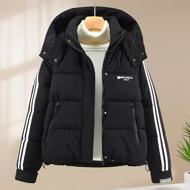 

Fashion Winter Woman Coats Thick Warm Parkas Hooded Loose Women s Jackets M чорний