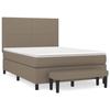3136433 vidaXL Divan Bed with Mattress Taupe 140x190 Cm Fabric