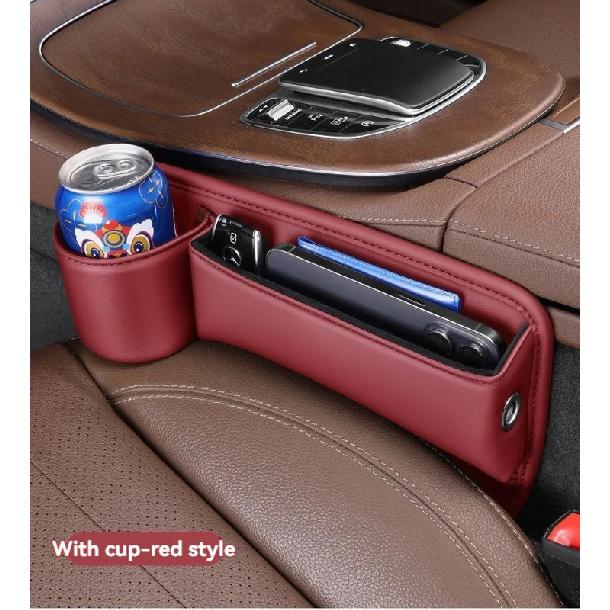 Multifunktionale Leder Auto Sitz Organizer Box Lückenfüller Mit Becherhalter Für Toyota Corolla Highlander Hilux Camry Yaris Rav4 CHR