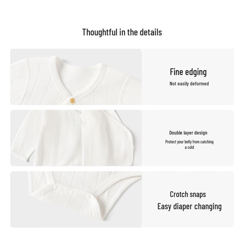 Babylove Pure Cotton Long-Sleeve Newborn Romper