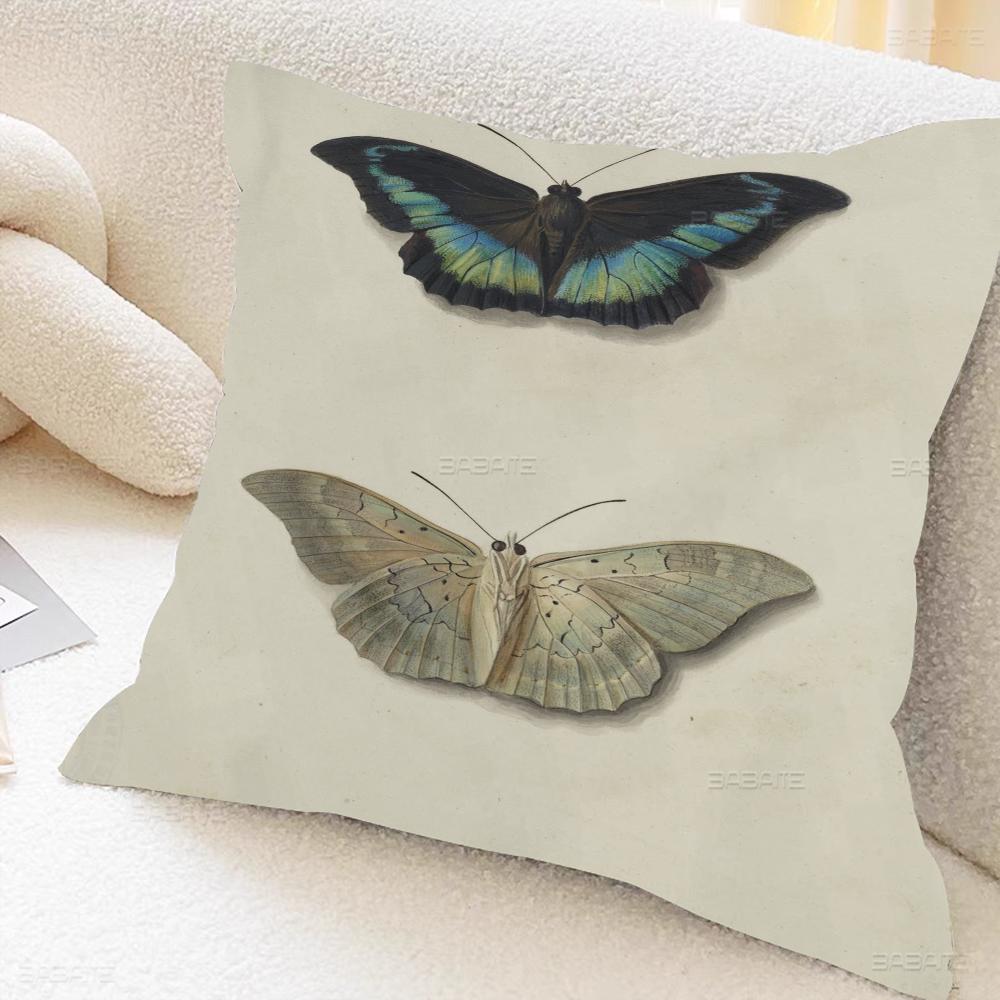 Butterfly Art Office Cushion Pillowcase Car Cushion Cover45X45CM Lumbar Pillowcase Sofa Pillowcover