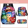 Inside Out Brain Characters Kids School Backpack Set For Students Elementary