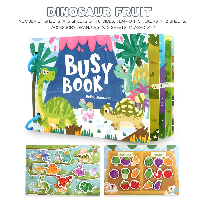 

Children s early education enlightenment quiet sticky book common sense cognition repeated literacy puzzle Montessori baby stick