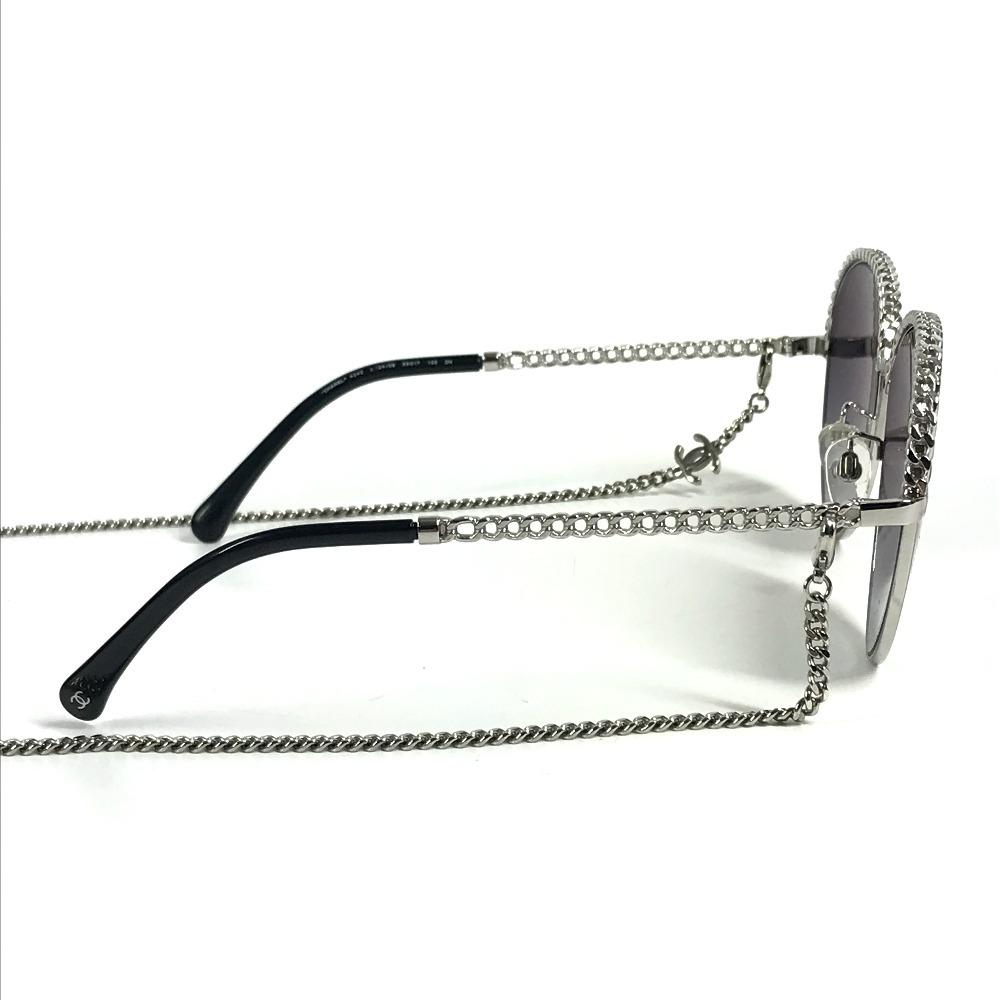 CHANEL 4242 Logo CC Mark Chain eyewear glasses sunglasses Black/Silver