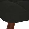 Relax Chair with Footstool Black Velvet