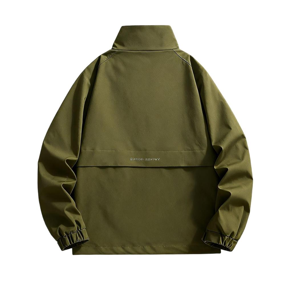 New Zipper Casual Coat Loose Collar Big Pocket Jacket Large Size Fashion Leisure Outdoor Sports Coat