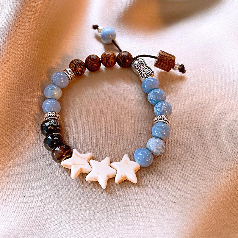 Cartoon children's fun ceramic bracelet summer new small fresh versatile bracelet new Chinese retro high-end jewelry women