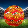 Manchester United F.C Print Size 5 Soccer Ball, PU Wear Resistant Football for Match Training and Daily Practice, Birthday Gift for Soccer Fans