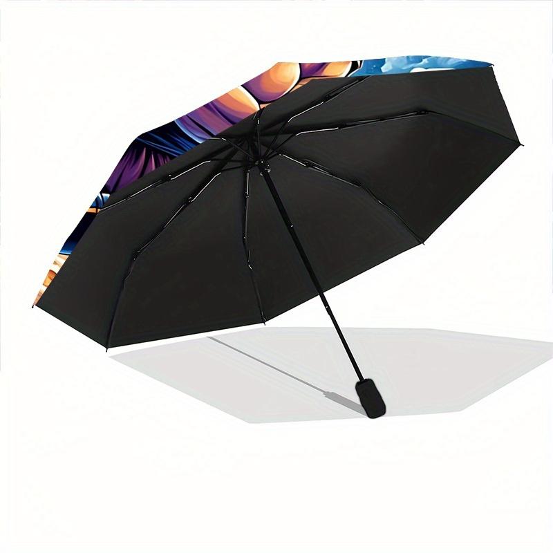 Dragon Ball Automatic Folding Umbrella - Lightweight, Retractable Design with 8-Rib Durability, Perfect for Outdoor Adventures, Fashionable