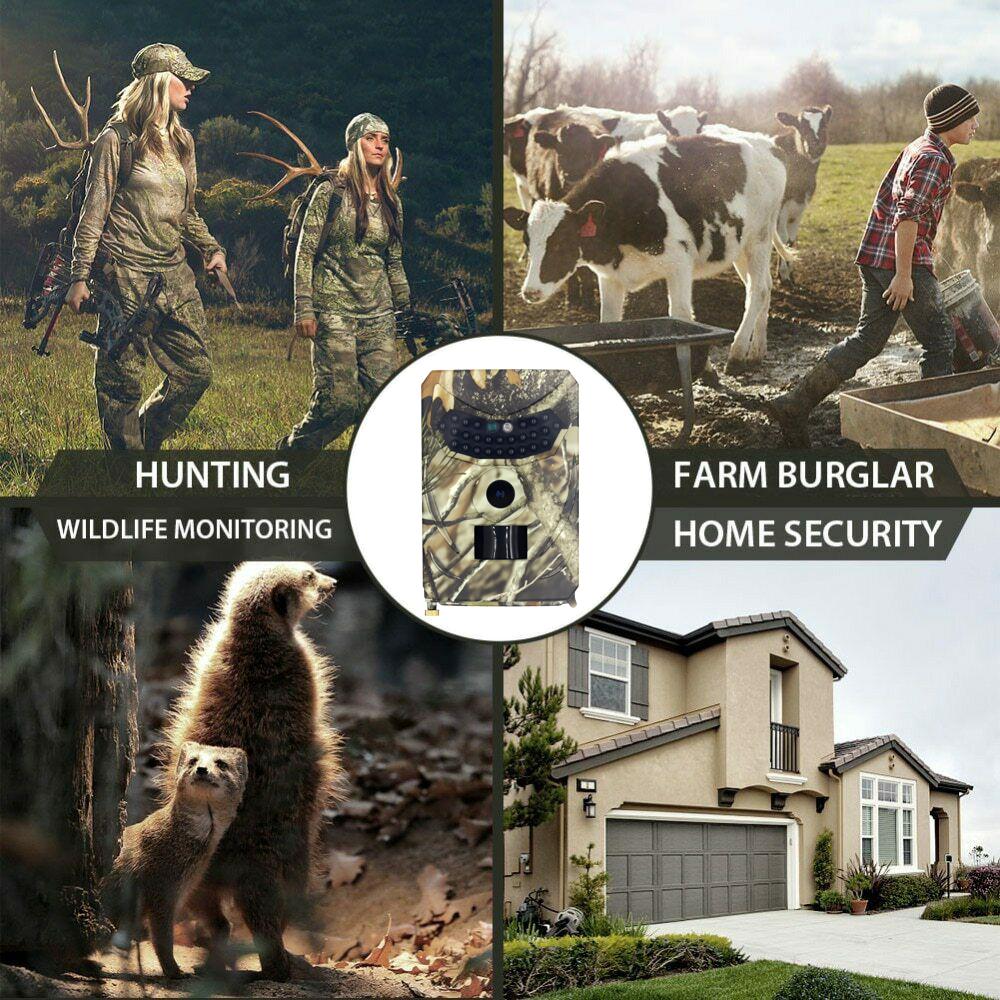 Outdoor Hunting Camera Surveillance 12MP Night Vision Trail Cameras Waterproof Wildlife Surveillance Camera with Infrared Light