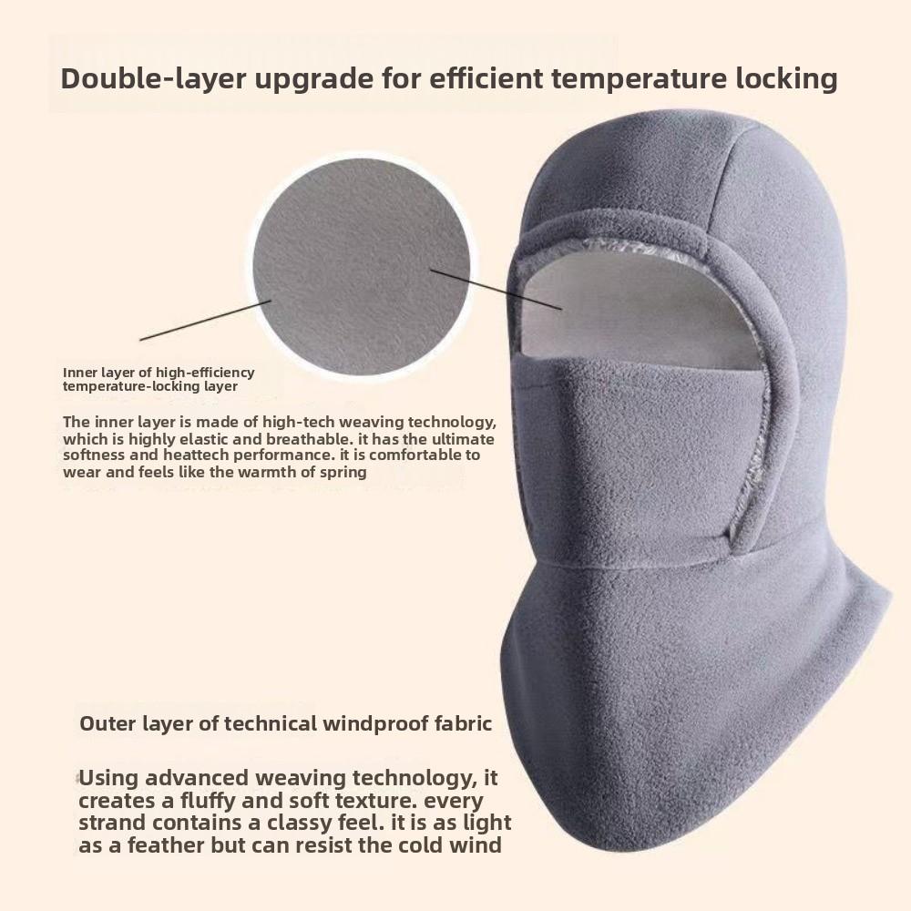 Fleece Warm Hat Mask Neck Protection Ski Windproof Cap Balaclava Cycling Cap  Winter