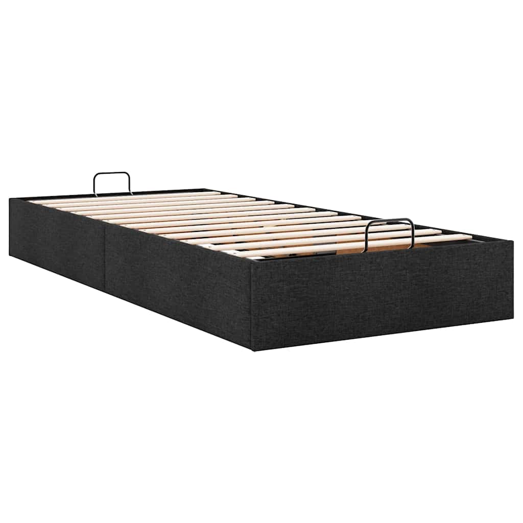 Ottoman Bed Without Mattress Black 90x200 cm Fabric