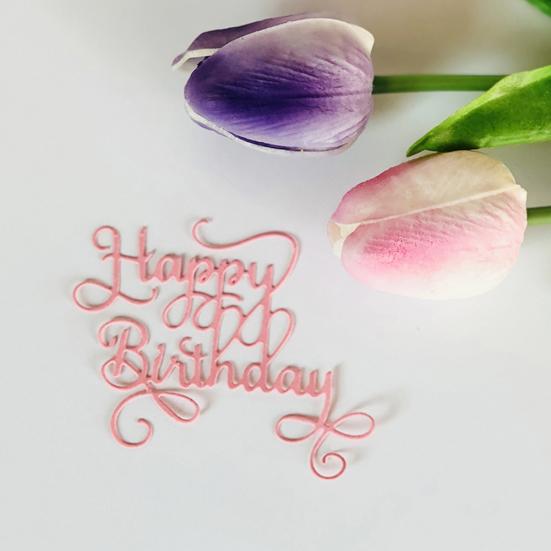 Boldog születésnapot fémvágó matricák barkácsolás Scrapbooking dombornyomott papír kártyák sablon