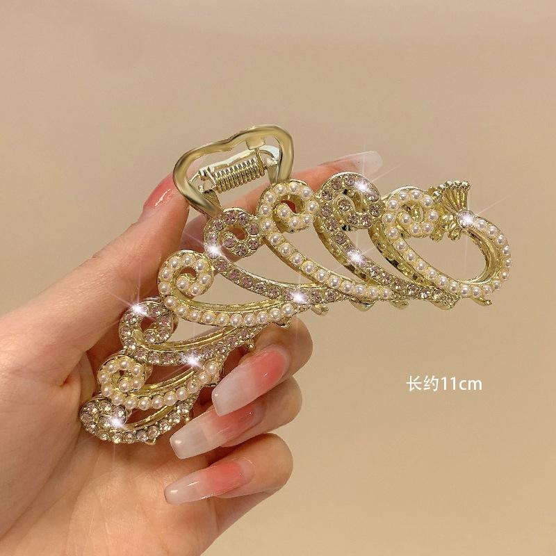 Alloy Womens Back-of-Head Grabber Large High-End Hair Claw Clip Summer 2026 Shark Clip Headpiece Japan and Korean Style