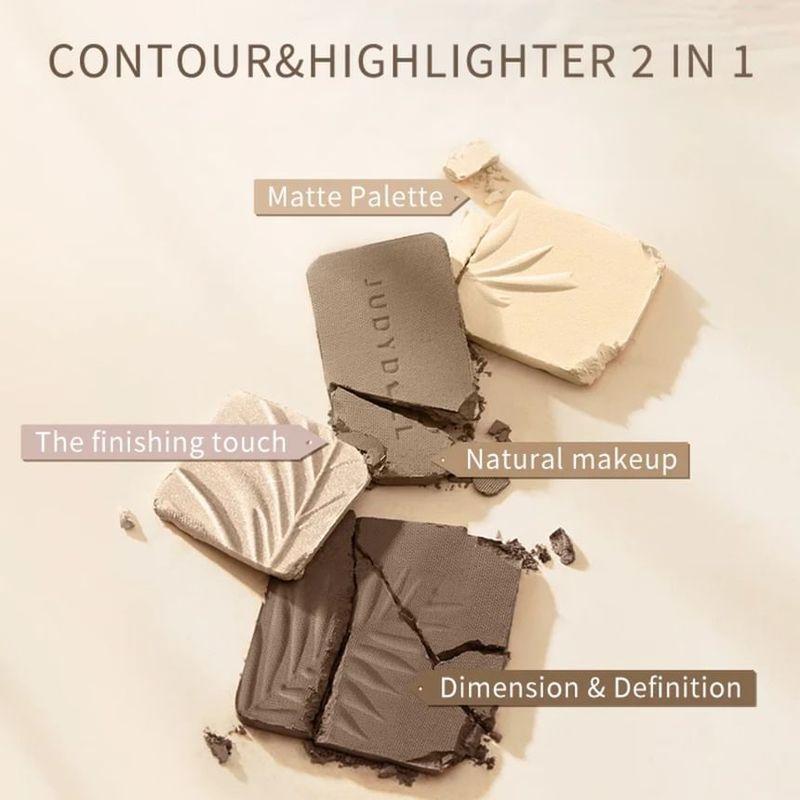 Judydoll - 2-in-1 Highlighter-Kontur-Palette - 2 Farben