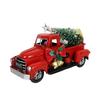 Vintage LKW Modell mit Weihnachtsbaum Eisenkunst Auto Ornament für Feiertagsdekoration 17x8cm