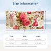 Floral Garden Theme Beach Towel Personalized Custom Name & Text Soft Quick Dry Beach Towel for Swimming Travel