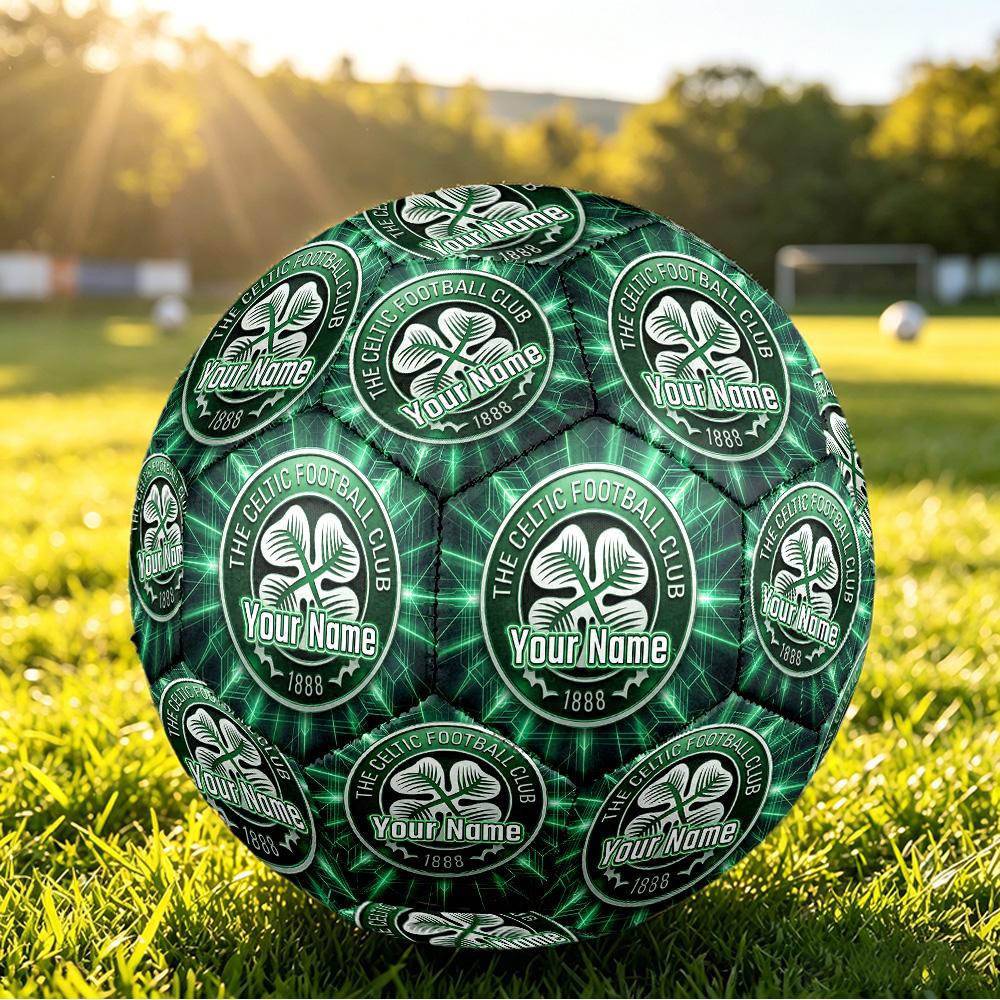 Personalized Size 5 Football Celtic FC Pattern Outdoor Game Sports Ball Gift