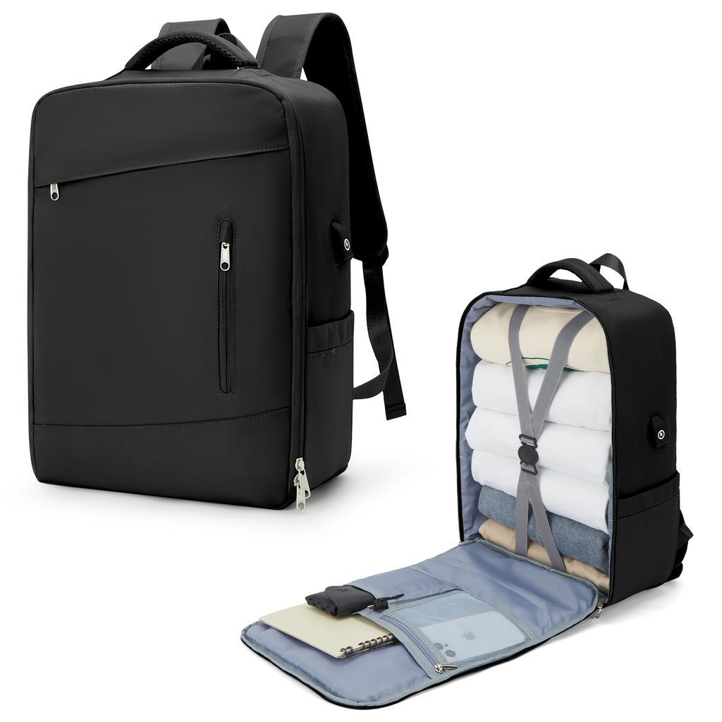 Travel Laptop Backpack, Business Sturdy Laptops Backpack with USB Charging Port, Carry On  Women Travel Backpack Waterproof  Bag