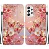 Handmade PU Leather Flip Case for Samsung Galaxy A73 5G (A736B/A736B/DS)- Anti-Slip Shockproof Cover with Wrist Strap & Heart/Rose Cat Designs