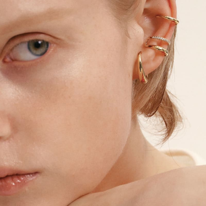 LUNNE Silver 925 Arc Ear Cuff #LSE98