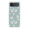 Flower Phone Case For Samsung Galaxy Z Flip 3 4 5 Hard Folding Clear PC Bumper For Samsung Z Flip3 Transparent Back Cover