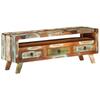 TV Cabinet Multicolored 110 X 30 X 40 Cm Solid Reclaimed Wood