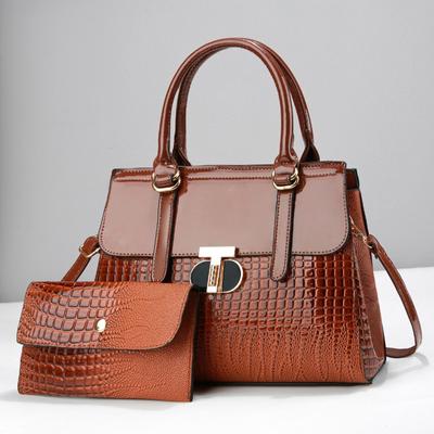 2PCS/SET Women Handbags Large Capacity Ladies Luxury Shoulder Crossbody Bag Purse Wallet Female Composite Casual Tote Bag Women