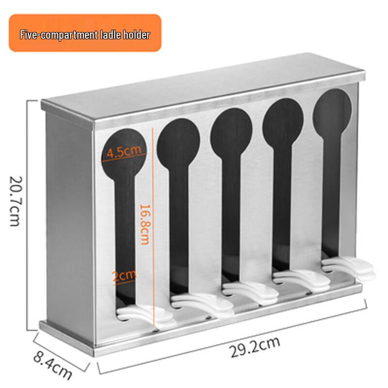 Stainless Steel 5-Compartment Utensil Drainer