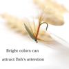 MNFT 10PCS Peacock Wings May Fly Trout Fishing Flies 12# Barbed Hooks Fishing Lure