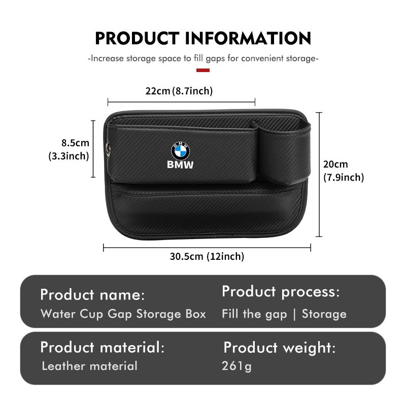 EYAG3 Car Seat Gap Storage Box Door Side Seat Gap Organizer Case For BMW E87 E70 E91 E30 G20 E92 E93 E60 E46 E90 G30 E53 X1