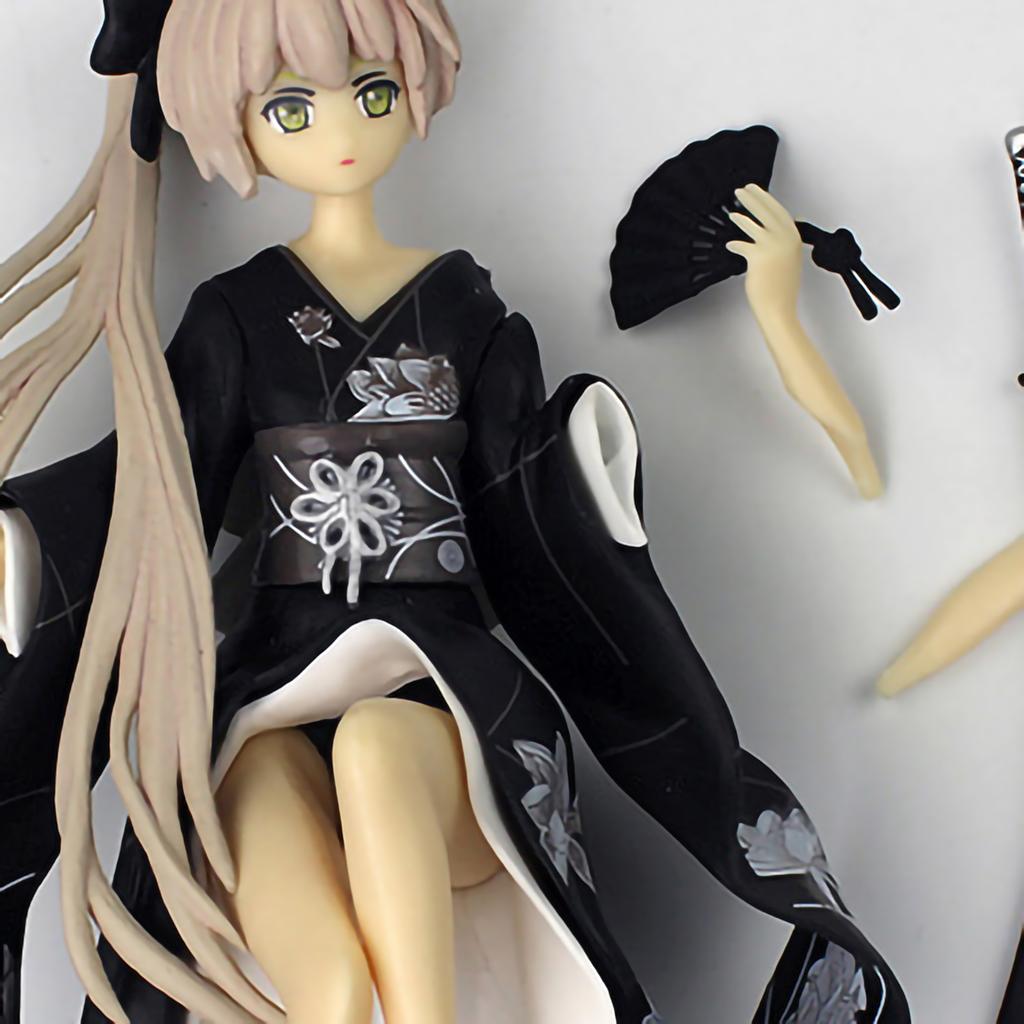 Anime Figurine Safe Cute Fine Details Detachable Japanese Anime Figures with Black Base for Desktop Ornaments