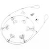 Hanging Photos Clips Heart Shapes Steel Wire Rope Wall Pictures Display Decoration
