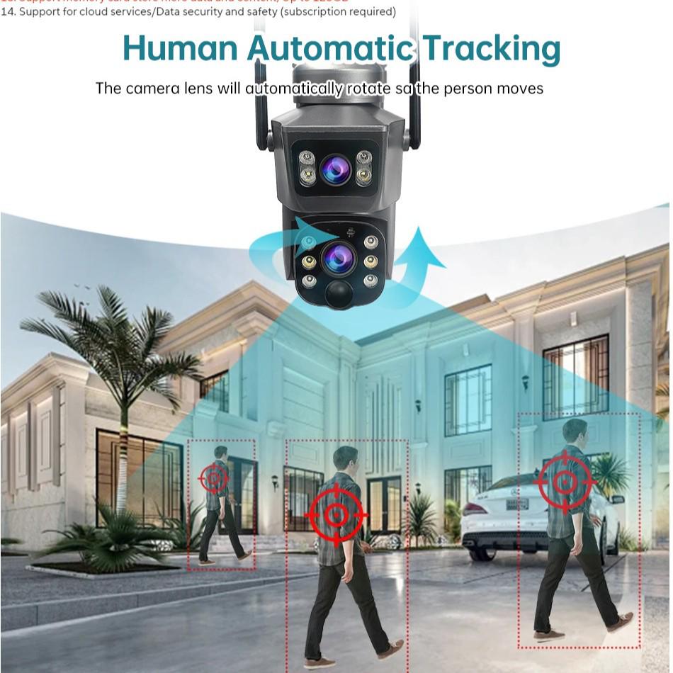 Ultra HD Waterproof Solar Camera with Full-Color Night Vision - Wireless 4G WiFi for Indoor/Outdoor Use