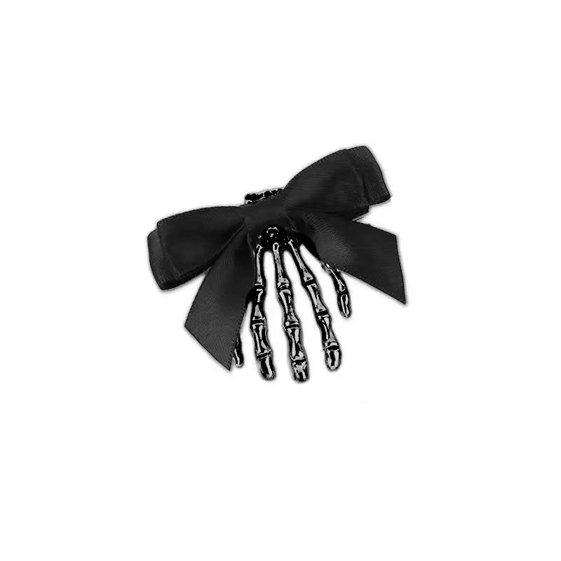 Retro Skull and Claw Halloween Hair Clip