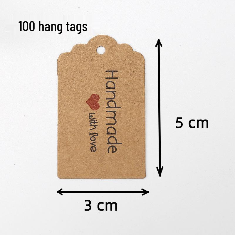 Handmade Kraft Paper Thank You Tag for Baking Packaging