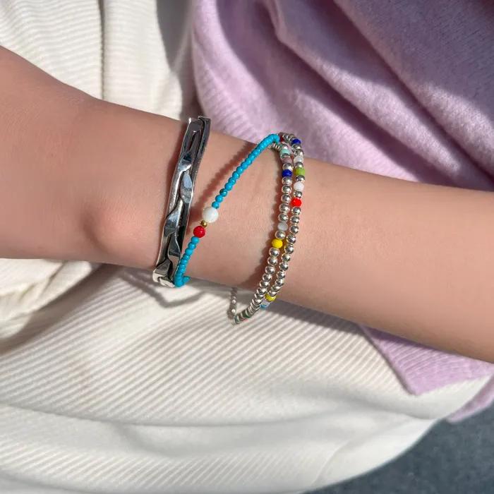 [92.5 silver]ocean the blue bracelet