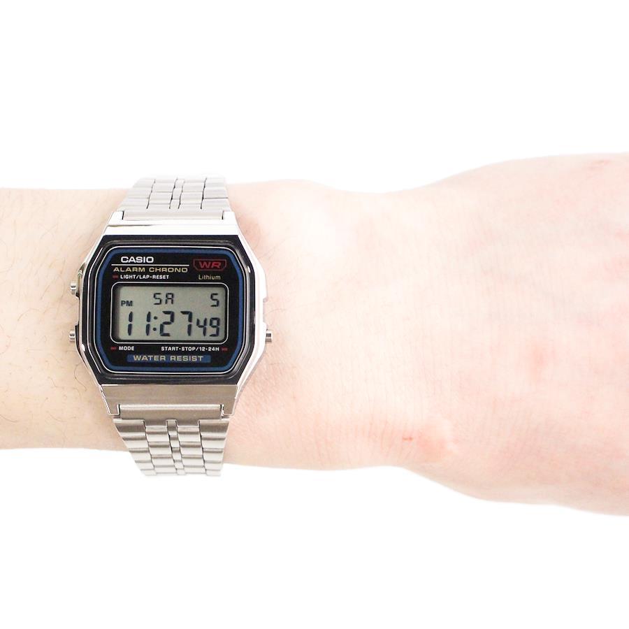 CASIO Quartz A159WA-N1 Digital Casual Silver Stainless Wrist Watch For Men