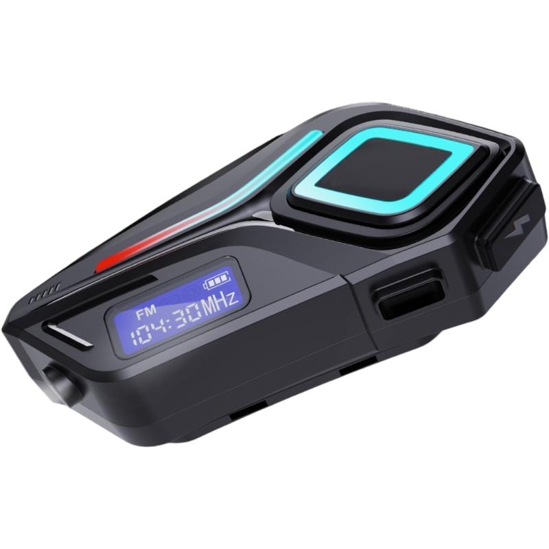 Motorcycle Headset Speaker Bluetooth-compatible Headset With LED Display and Light Long Battery Service Noise Reduction 1