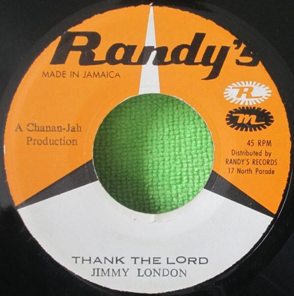 

7inch Record JIMMY LONDON - Thank The Lord none Randys 1976 Jamaica Reggae, Ska & Dub