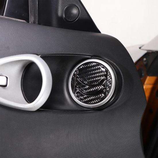 Black Carbon Fiber Door Panel Air Outlet Vent Trim Cover For Nissan 350Z 2003-06