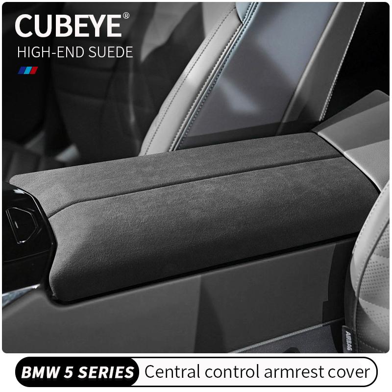Car Armrest Mat Center Console Suede Carsuede Auto Armrests Pad for BMW 5 Series I5 G60 2024 Car Accessories Made of Alcantara