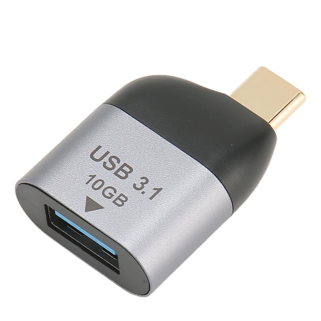 USB 3.1 to Type C Adapter 10Gbps Transmission Aluminium Alloy USB 3.1 Female to Male Adapter for Laptop Printer