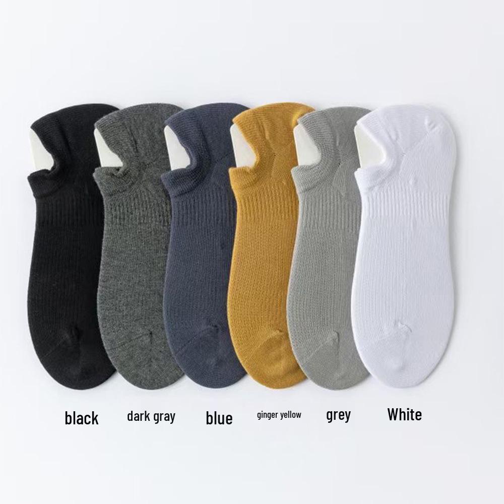 

Унисекс Однотонные Хлопковые Носки-Лодочки - Нескользящие, Тонкие, Невидимого Стиля для Весны и Лета, Доступны в Разных Цветах One Size