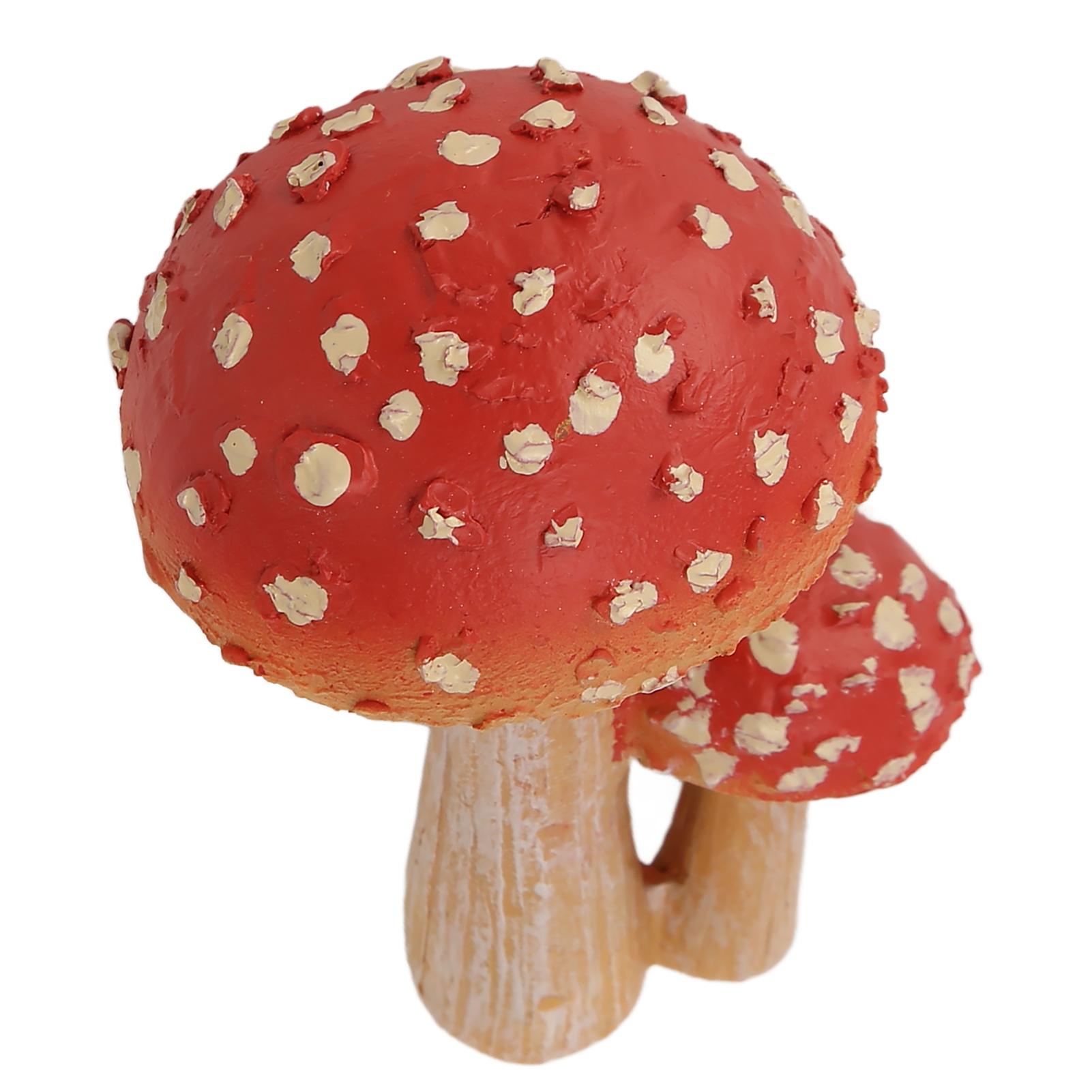 

Декор Гриб 3,9 дюйма высотой Милый двухголовый Яркие цвета Погодоустойчивый Прочный Полирезиновый Статуэтка Гриба